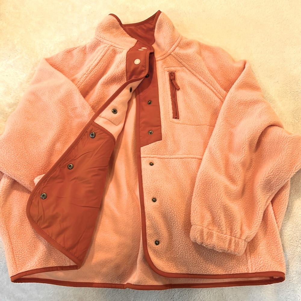 American eagle snap up jacket peach